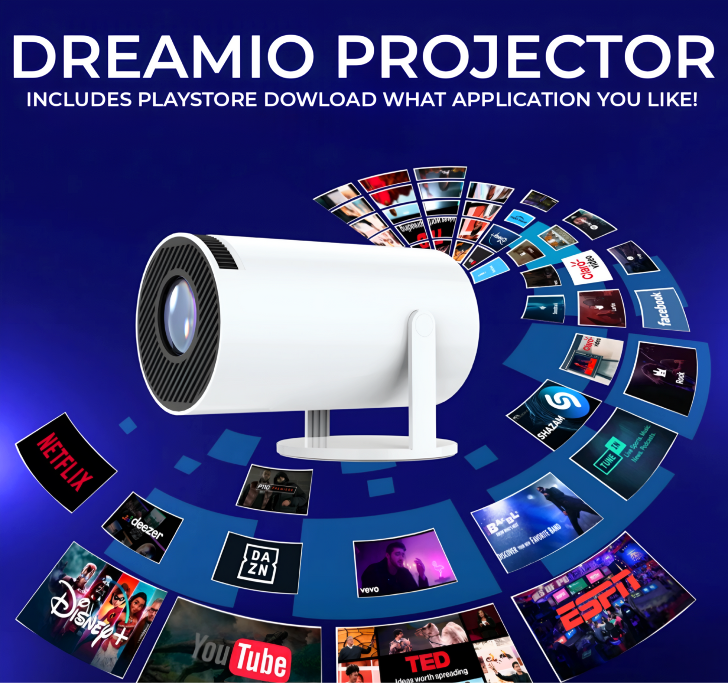 Dreamio Mini Projetor - CHARGE MATE