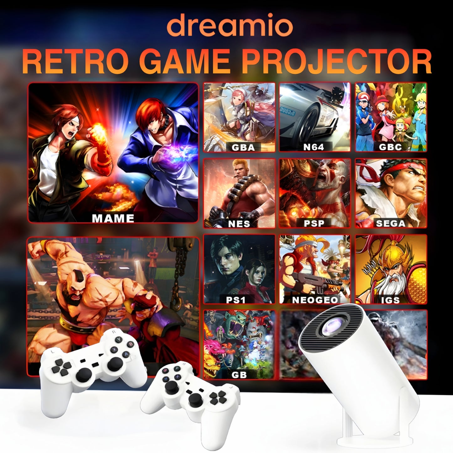 Dreamio Gaming Mini Projetor - CHARGE MATE